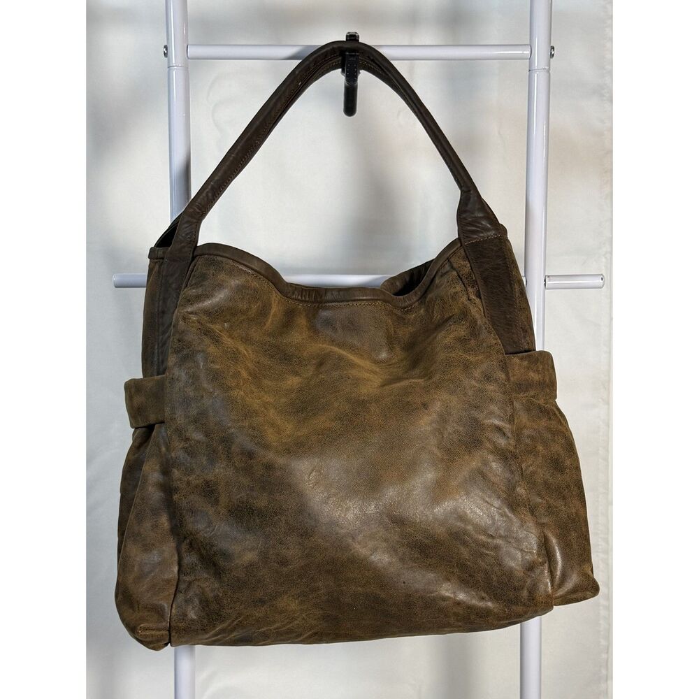 Rough & Tumble Large Sabina Rustic Pecan Leather Hobo Bag